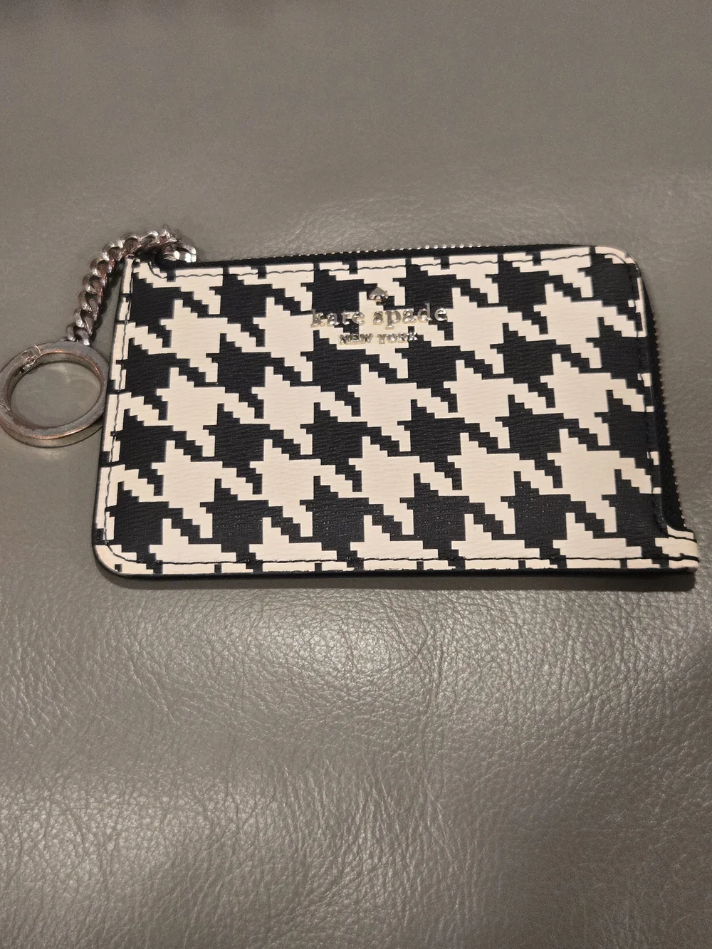 kate spade New York Black & White Houndstooth Convertible Wallet Crossbody Set